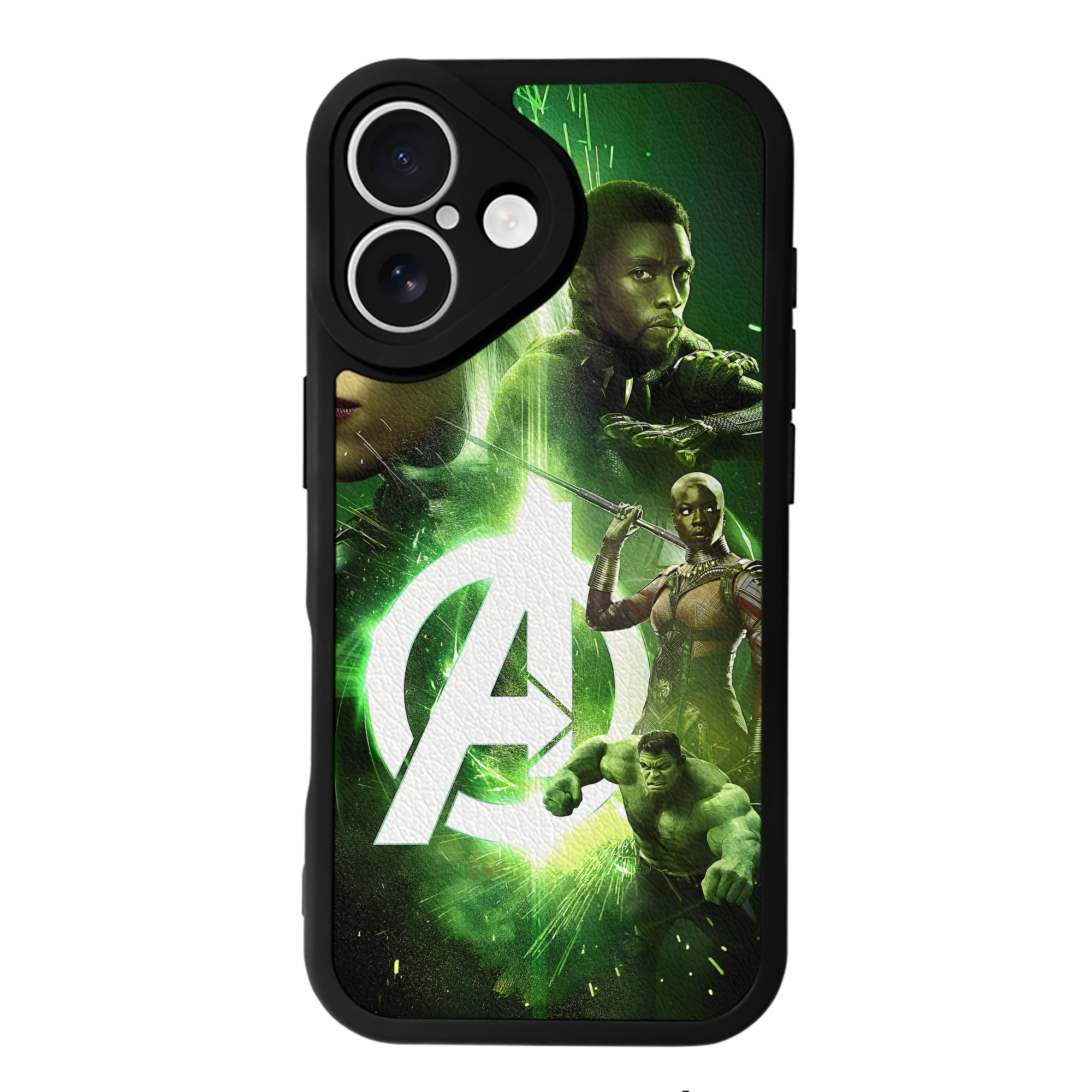 （画像用） アベンジャーズ The Avengers 【iPhone 16シリーズ対応】シリコンスマホケース（レザー調） 材質：シリコン